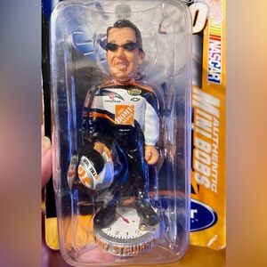 Forever Collectibles Orange, Black & White Racing Mini Bobblehead